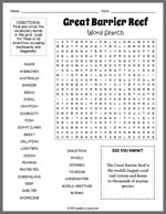 Great Barrier Reef Word Search Thumbnail