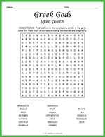 Greek Gods Word Search thumbnail