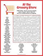 Grocery Store Word Search thumbnail