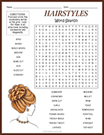 Hairstyles Word Search thumbnail