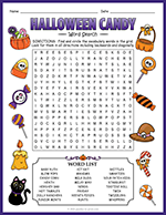 Halloween Candy Word Search thumbnail