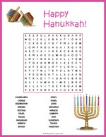 Hanukkah Word Search thumbnail