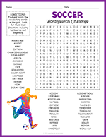 Hard Soccer Word Search thumbnail