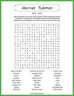 Harriet Tubman Word Search Thumbnail