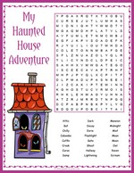 Haunted House Word Search thumbnail