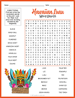 Hawaiian Luau Word Search thumbnail