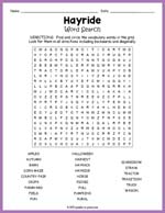 Hayride Word Search Thumbnail