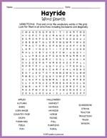 Hayride Word Search Thumbnail