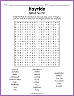Hayride Word Search thumbnail