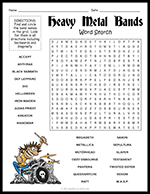 Heavy Metal Bands Word Search thumbnail