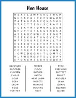 Hen House Word Search thumbnail