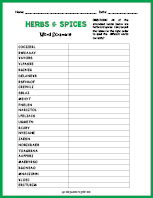 Herbs And Spices Word Scramble thumbnail