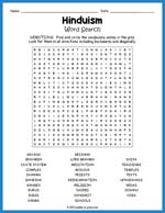 Hinduism Word Search Thumbnail