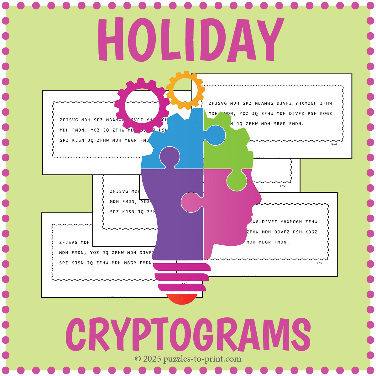 Holiday Cryptogram Puzzles