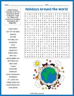 Holidays Around the World Word Search Thumbnail