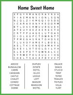 Home Sweet Home Word Search thumbnail