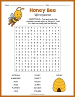 Honey Bee Word Search Thumbnail