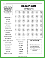 Hoover Dam Word Search thumbnail