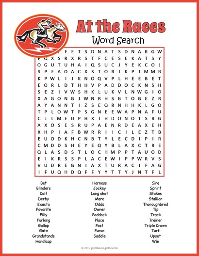 horse-racing-word-search