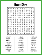 Horse Show Word Search thumbnail