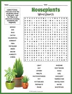 Houseplants Word Search Thumbnail