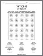 Hurricane Word Search Thumbnail