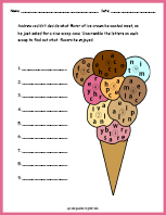Ice Cream Cone Word Scramble thumbnail