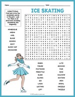 Ice Skating Word Search thumbnail