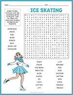 Ice Skating Word Search thumbnail