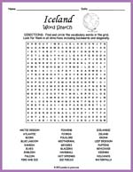 Iceland Word Search Thumbnail