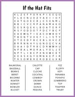 If the Hat Fits Word Search thumbnail