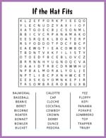 If the Hat Fits Word Search thumbnail