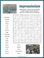 Impressionism Word Search thumbnail