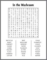 In the Washroom Word Search thumbnail