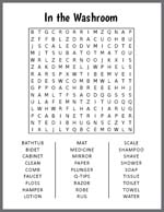 In the Washroom Word Search thumbnail