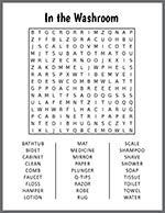 In the Washroom Word Search thumbnail
