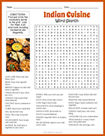 Indian Foods Word Search thumbnail