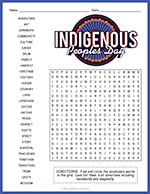 Indigenous Peoples Day Word Search thumbnail