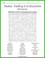 Indus Valley Civilization Word Search Thumbnail