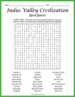 Indus Valley Civilization Word Search thumbnail