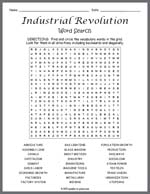 Industrial Revolution Word Search Thumbnail