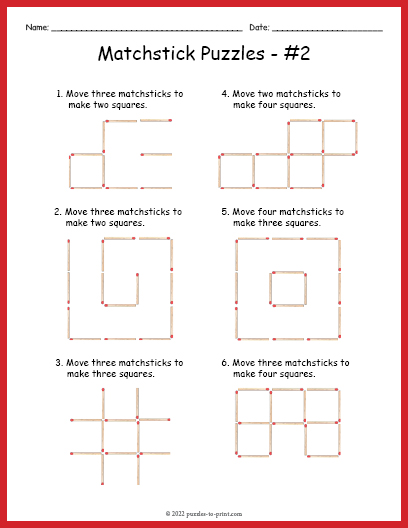 Intermediate Matchstick Puzzles