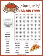 Italian Food Word Search thumbnail
