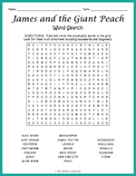 James and the Giant Peach Word Search thumbnail