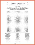 James Madison Word Search Thumbnail