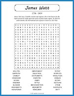 James Watt Word Search thumbnail