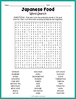 Japanese Food Word Search thumbnail