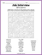 Job Interview Word Search Thumbnail