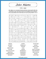 John Adams Word Search Thumbnail