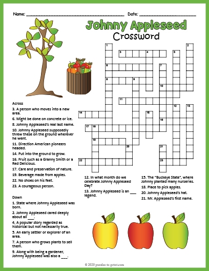 Johnny Appleseed Crossword